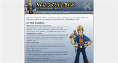 Desktop Screenshot of neilstoolbox.com